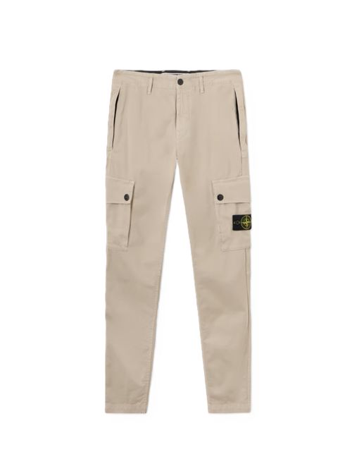 Pantalone cargo vestibilità slim con tasche con zip Stone Island | L2S15 3100034 S00L1V0195 SAND